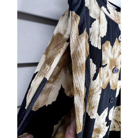 Chaus Floral Button Front A-Line Midi Skirt Women's Size 6 - Picture 5 of 8